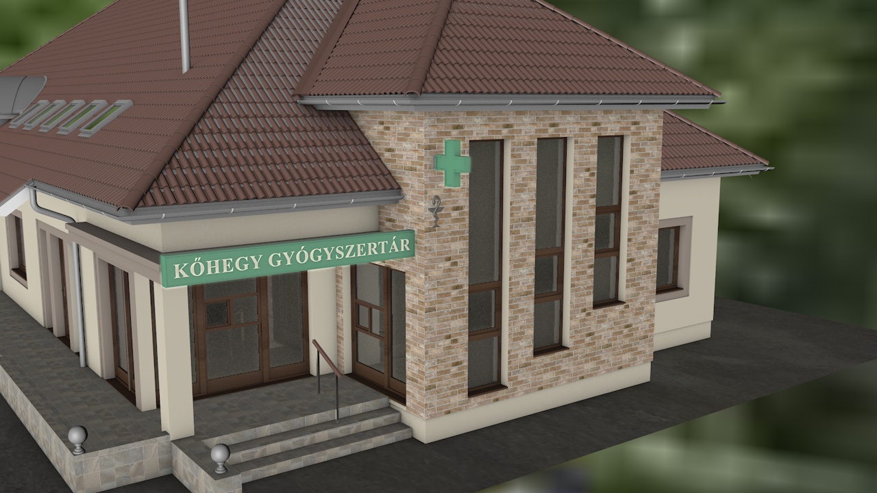 Egy patika megújulása - Pomáz - tervek - StúdióBalásy